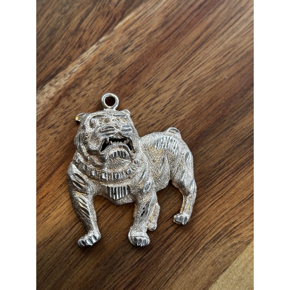 Sterling Silver 925 Bulldog Pendant Animal Charm 8.5 Grams